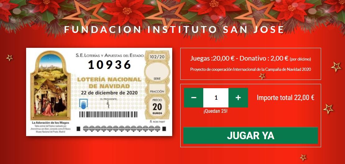 Décimo lotería de navidad Fundación